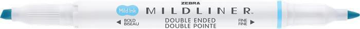 Oboustranný zvýrazňovač "Mildliner Fluorescent", modrá, 1,4 - 4 mm, ZEBRA 78120