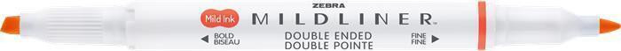 Zvýrazňovač "Mildliner Warm", cynober, oboustranný, 1,0-3,5 mm, ZEBRA 78230