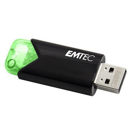 USB flash disk "B110 Click Easy", černo-zelená, 64GB, USB 3.2, EMTEC ECMMD64GB113