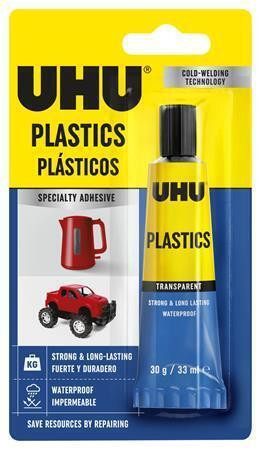 Lepidlo na plasty "Plastic", transparentní, 30 g, UHU 25196