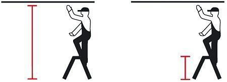 Schůdky, 2x2 schody, hliníkové, KRAUSE "Treppy"