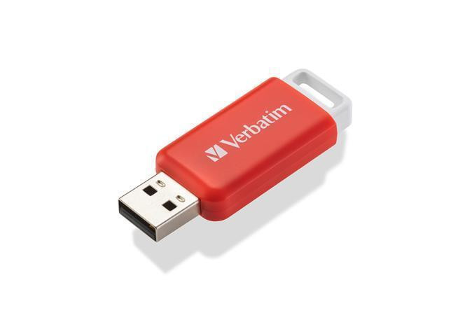 Flash disk "Databar", 16GB, USB 2.0, červená, VERBATIM 49453