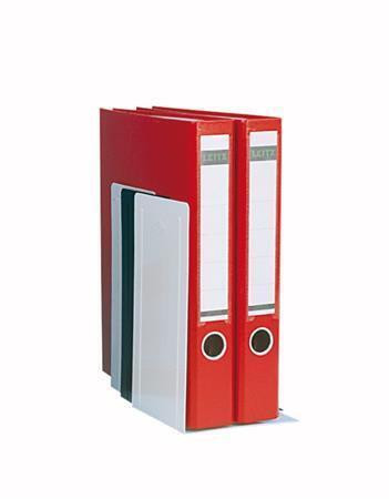 Rozdělovač knih, černá, kov, 2 ks, 14x12x24 cm, WEDO