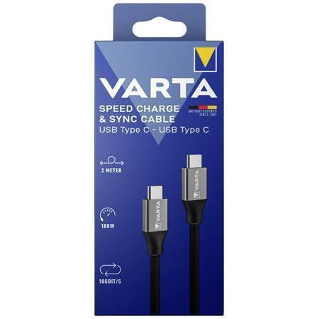 USB kabel, USB-C - USB-C, 2 m, VARTA 57936101111