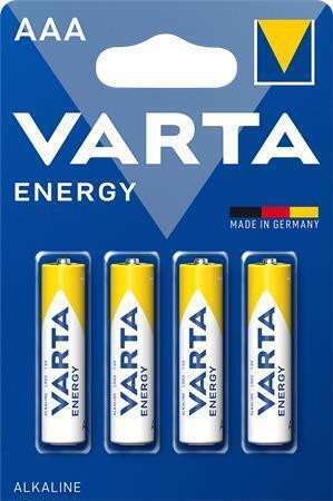 Baterie, AAA (mikrotužková), 4 ks v balení, VARTA  "Energy"