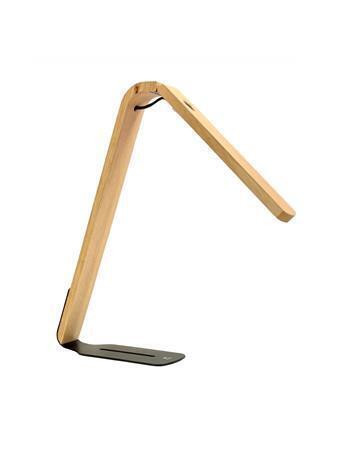 Stolní lampa "LEDAIKA", přírodní dřevo/černá, LED, 4 W, ALBA LEDAIKA