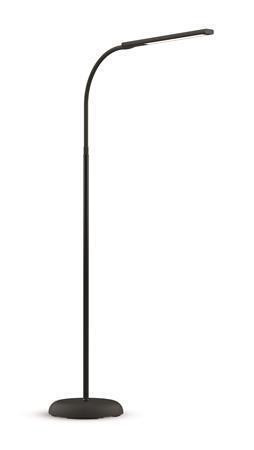 Stojací lampa "Pirro", černá, LED, stmívatelná, kancelářská, MAUL