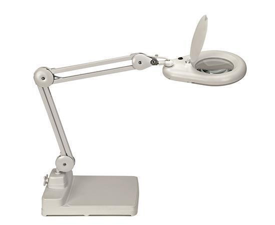 Stolní lampa "Viso", bílá, LED, zvětšovací sklo, MAUL