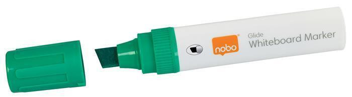 Popisovač na tabule a flip chart "Glide", zelená, 10 mm, zkosený hrot, 4 ks, NOBO 1915391