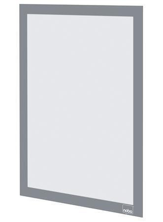 Rám na plakáty, stříbrná, A4, nástěnný, plastový rám, 2 ks/balení, NOBO 1915696