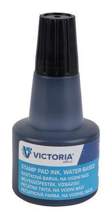 Razítková barva, černá, 30 ml, VICTORIA OFFICE