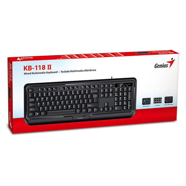 Genius KB-118 II klávesnice drátová (PS/2) CZ/SK, černá