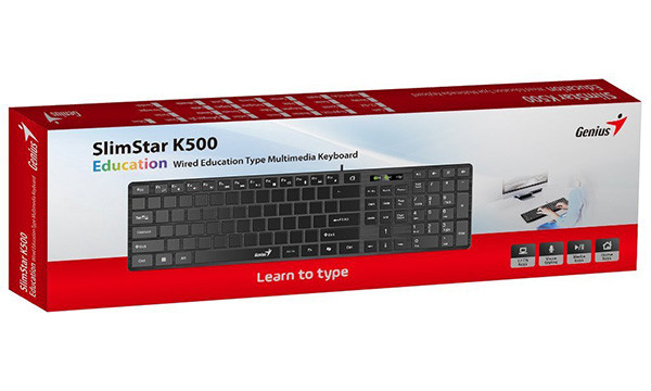 Genius Slimstar K500 Education Copilot klávesnice drátová bez layoutu, černá