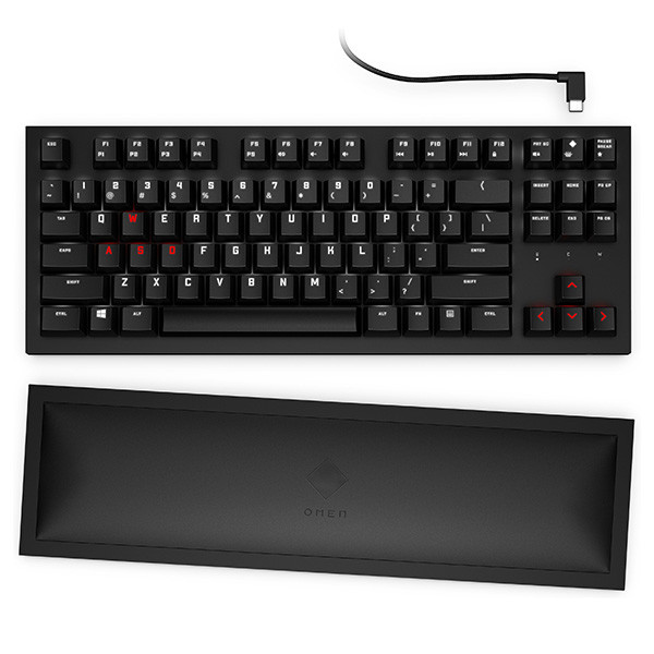 HP Omen Spacer TKL klávesnice bezdrátová US, černá integrovaná, herní, mechanická, podsvícená typ 2.4 [GHz]