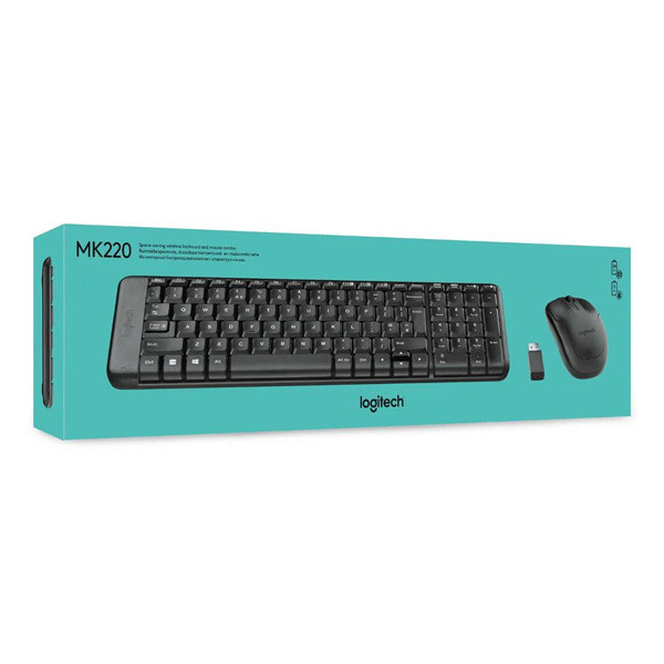 Logitech MK220 sada klávesnice US, s bezdrátovou optickou myší, 2.4 [Ghz]