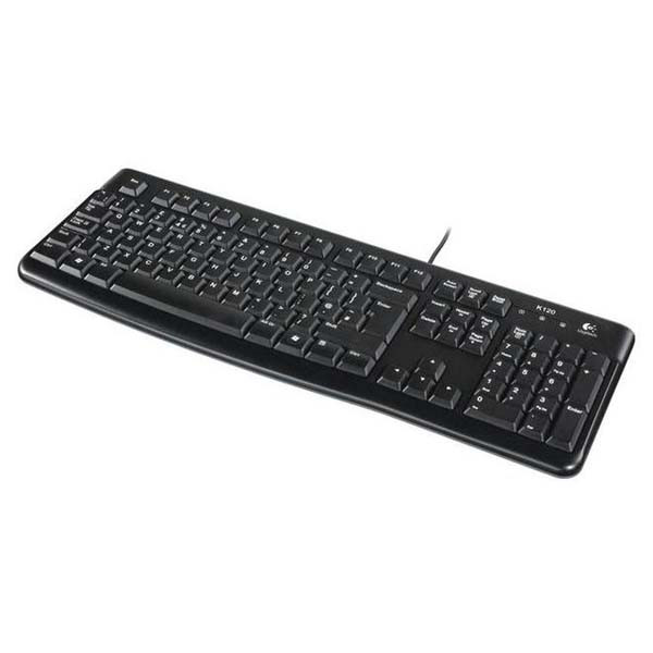 Logitech K120 klávesnice drátová (USB) CZ/SK, černá