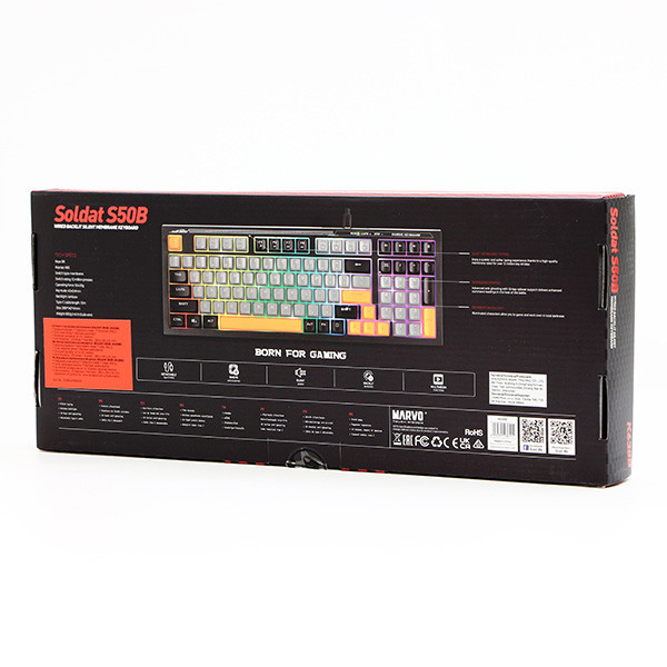 Marvo SOLDAT S50B klávesnice drátová (USB) US, černá