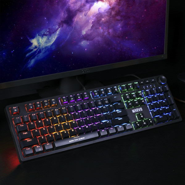 Marvo KG954 EN klávesnice drátová (USB) US, černá mechanická