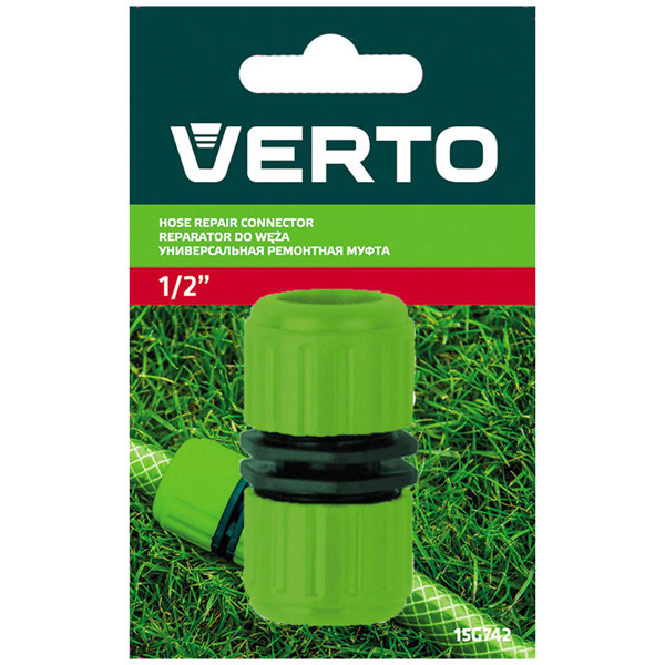 Verto spojka pro pevné spojení hadic materiál plast, 1/2", zelená, 15G742
