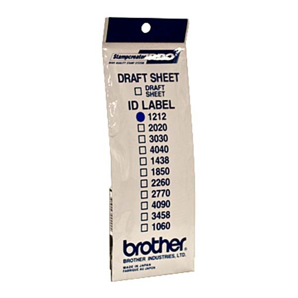 Štítky pro razítka Brother, ID1212, 12x12mm, 12ks, s průhlednou krytkou