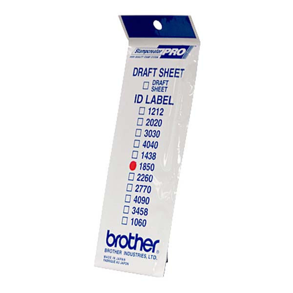 Štítky pro razítka Brother, ID1850, 18x50mm, 12ks, s průhlednou krytkou