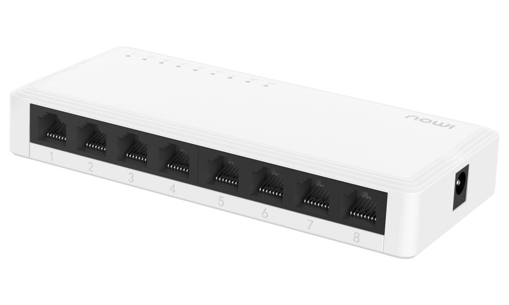 Imou switch SG108C-V2/ 8x Gigabit port/ 10/100/1000 Mbps RJ45 ports/ 16 Gbps/ napájení DC5V1A/ bílý