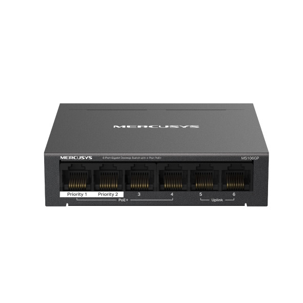 Mercusys MS106GP 6xGb desktop switch 4xPoE+