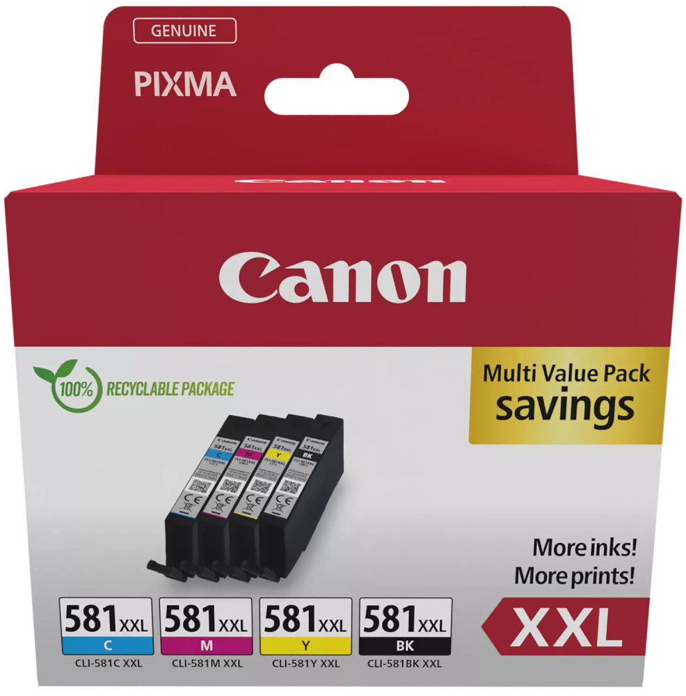 Canon inkoustová náplň CLI-581XXL BK/C/M/Y MULTI  Ink Value Pack