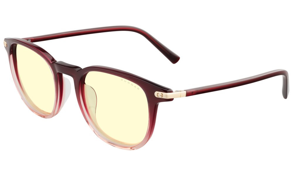 GUNNAR kancelářske/herní brýle  SOFIA GARNET FADE CRYSTAL jantarová skla BLF 65 GUNNAR focus