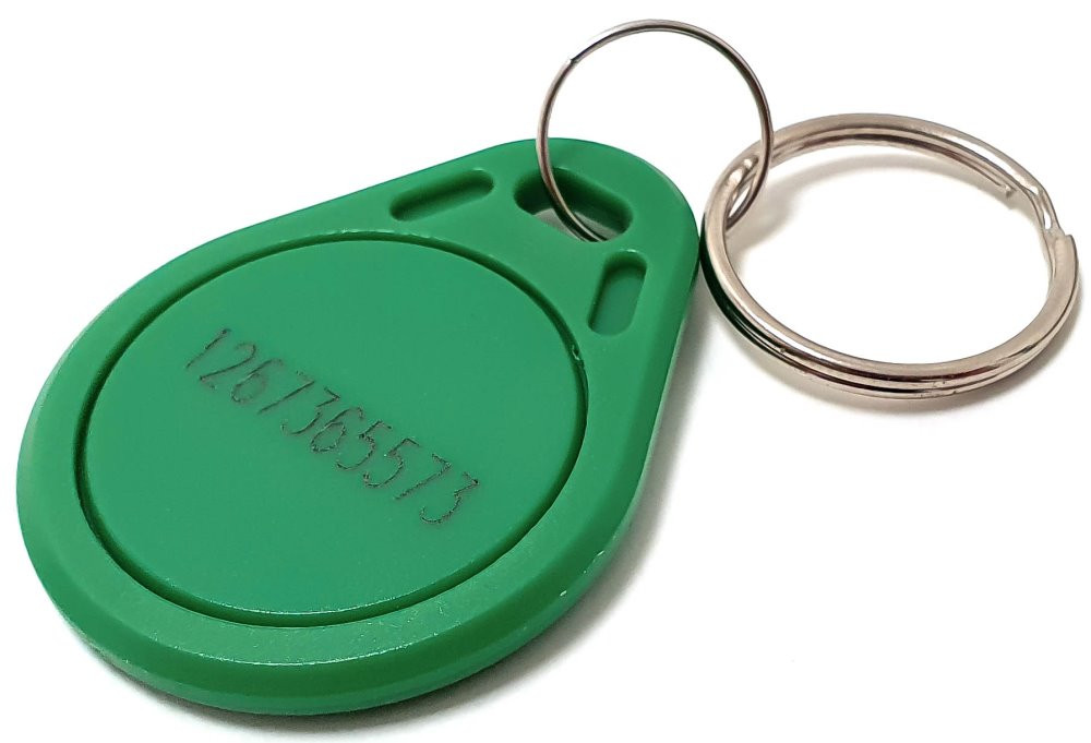 XtendLan Identifikační klíčenka k dveřním stanicím, RFID 125kHz - s číslem - green