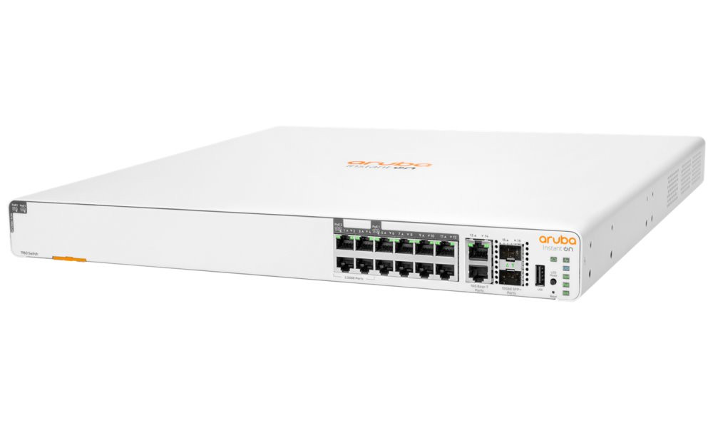 HPE Aruba Instant On 1960 8p (1G Class 4 PoE) 4p (SR1G/2.5G Class 6 PoE) 2p (10GBASE-T 2p SFP+) 480W Switch