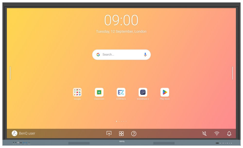 BENQ dotykový panel 86" RE8604/ UHD 4K/8GB I 128GB /provoz 18/7/ HDMI/DP/ USB-C/ LABN/Android 13/40 dotykových bodů