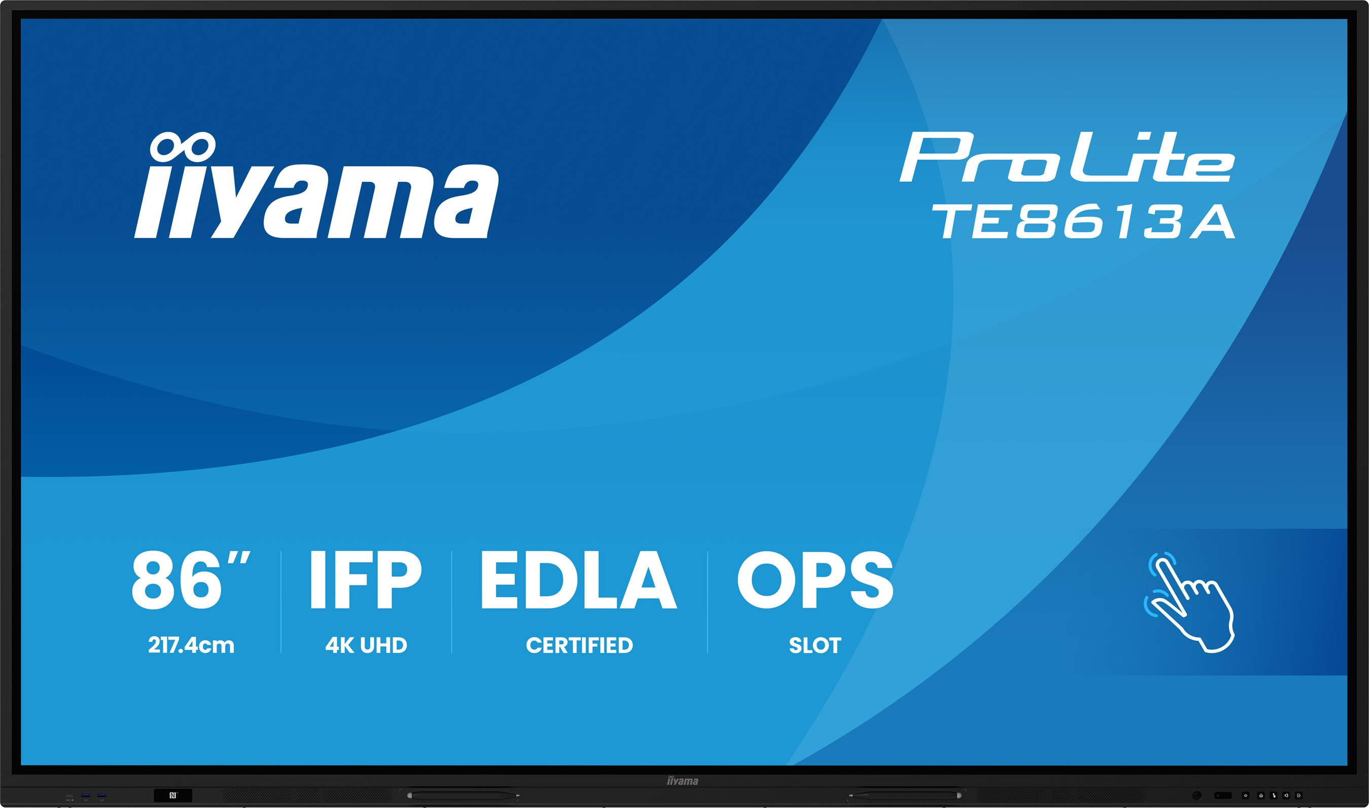 86" iiyama TE8613A-B2AG:IPS,4K,40P,USB-C,EDLA