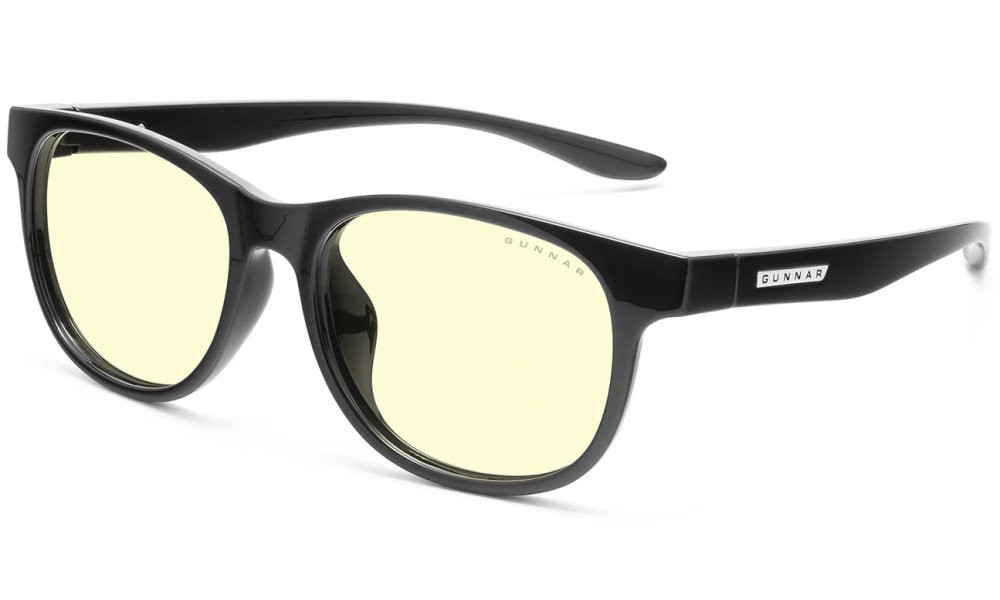 GUNNAR kancelářske/herní brýle  RUSH KIDS LARGE (8-12) ONYX jantarová skla BLF 65 NATURAL focus