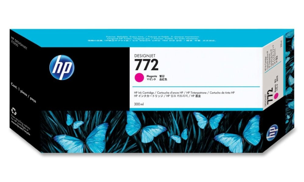 HP 772 Purpurová inkoustová kazeta DesignJet, 300 ml