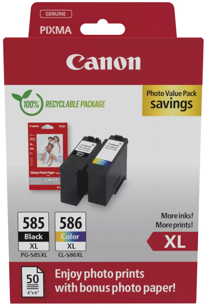 Canon inkoustová náplň PG-585XL/CL-586XL PHOTO VALUE 4x6 (GP-501 50listů)