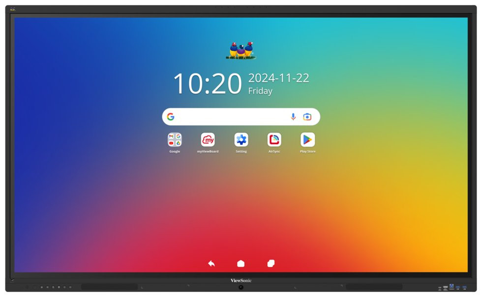 ViewSonic IFP 65" 4K Android 16 EDLA, 64 dotyk.bodů IR, 8G/128GB, HDMI,VGA,DP,USB-A/B/C,RJ45,RS232,PIR sensor,subwoofer