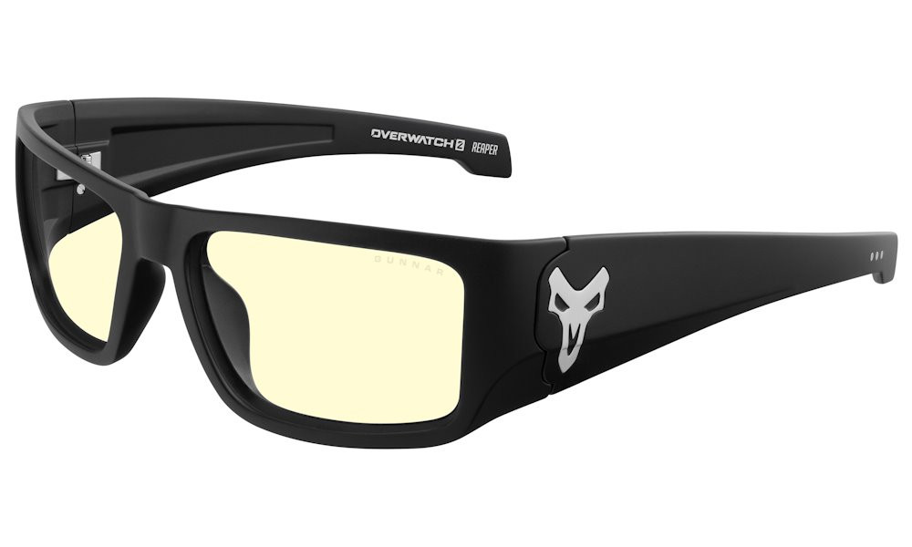 GUNNAR kancelářske/herní brýle OVERWATCH REAPER/Black ash  * jantarová  skla  * BLF 65 *GUNNAR focus