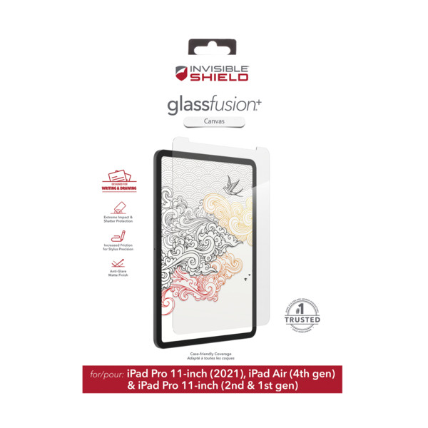 ZAGG Invisible Shield Fusion + Canvas hybrid. sklo iPad Air 4/11 Pro