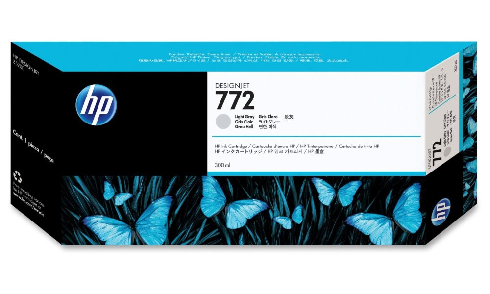 HP 772 světle šedá inkoustová kazeta DesignJet, 300 ml