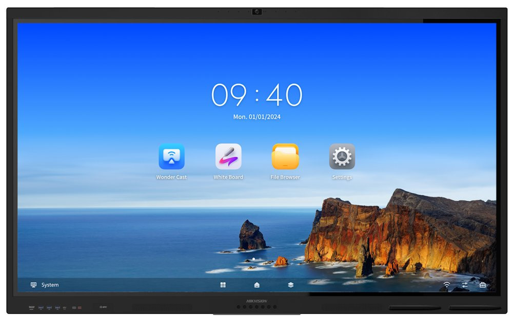 HIKVISION interaktivní dotykový panel 65" 4K, Android,13,8GB,128GB,40 points infrared,USB Type-C,HDMI, BT,kamera, mikro