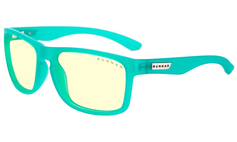 GUNNAR kancelářske/herní brýle INTERCEPT POP EMERALD GREEN * jantarová skla * BLF 65 * GUNNAR focus