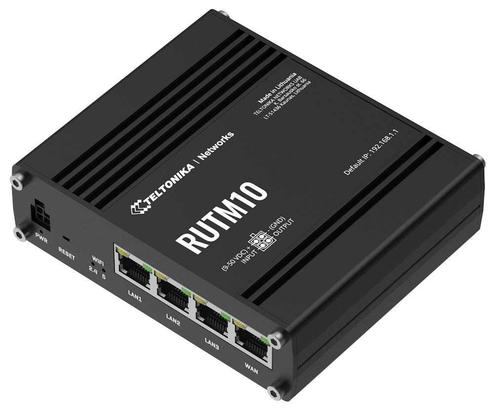 Teltonika RUTM10 průmyslový router   3x LAN, 1x WAN, Wi-Fi 5