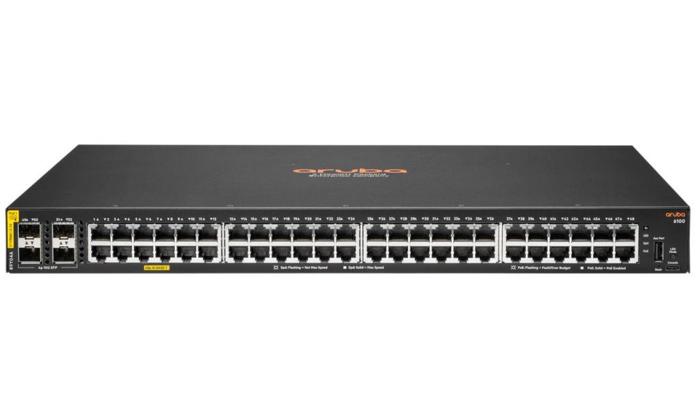 HPE Networking CX 6100 48G CL4 PoE 4SFP+ 740W