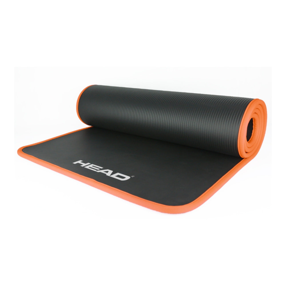 HEAD Extra velká fitness podložka, černo-oranžová