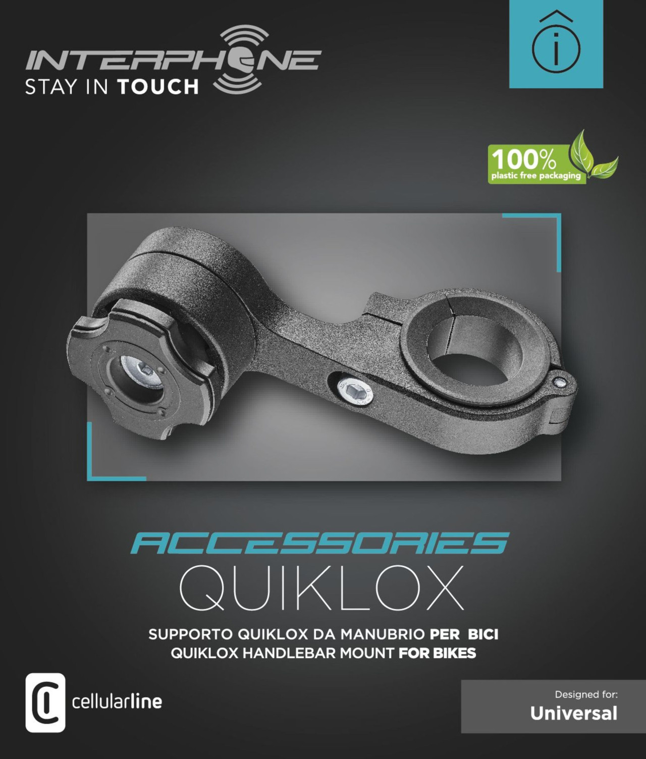 Interphone Quiklox - Úchyt na řídítka
