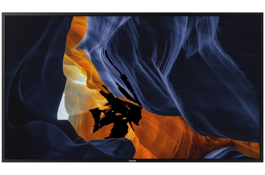 Philips IPS panel – 55" D-LED displej, FHD rozlišení, jas 2500 cd/m2, provoz 24/7, FO (high brightness)