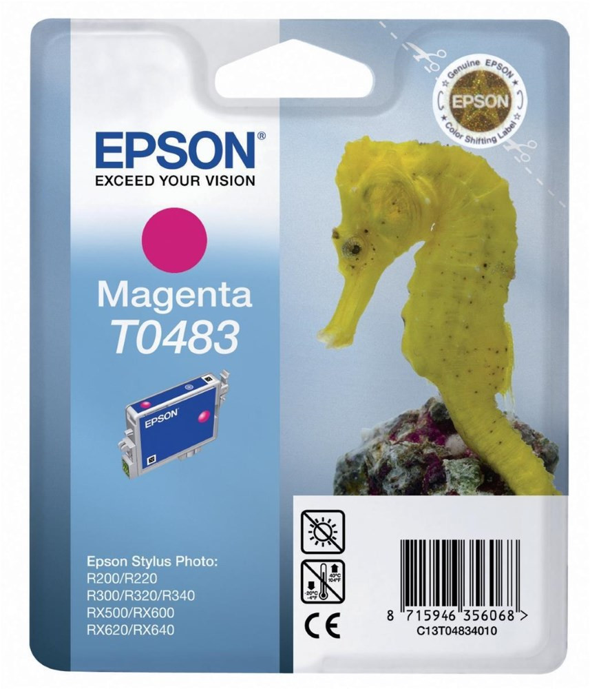 Epson inkoustová náplň/ C13T048340/ Stylus R300/ RX500/ RX600/ Magenta