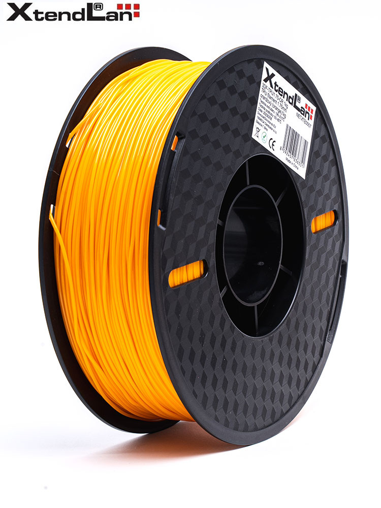 XtendLAN TPU filament 1,75mm průhledný oranžový 1kg
