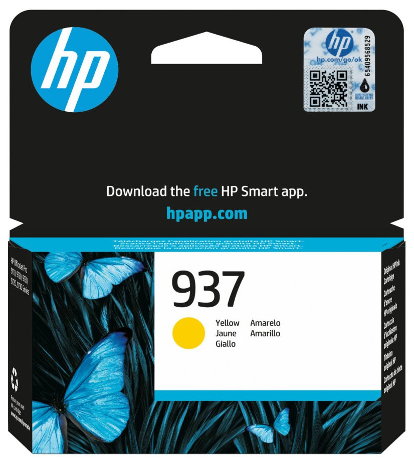 HP inkoustová náplň 937 žlutá